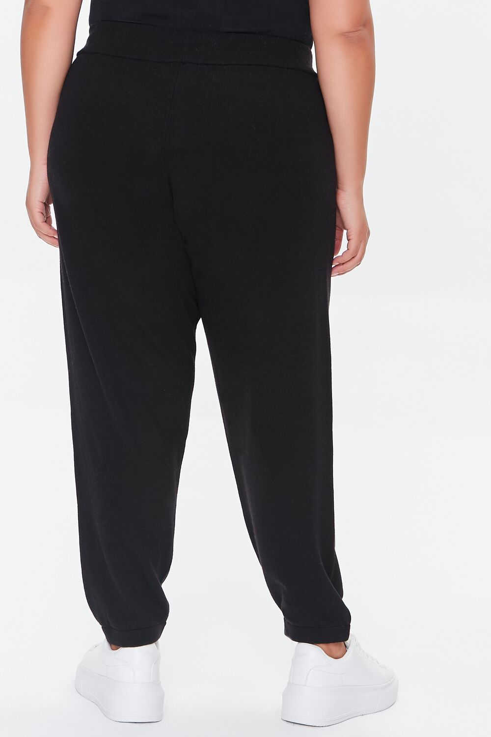 Plus Size Drawstring High-Rise Joggers-Feelings Star