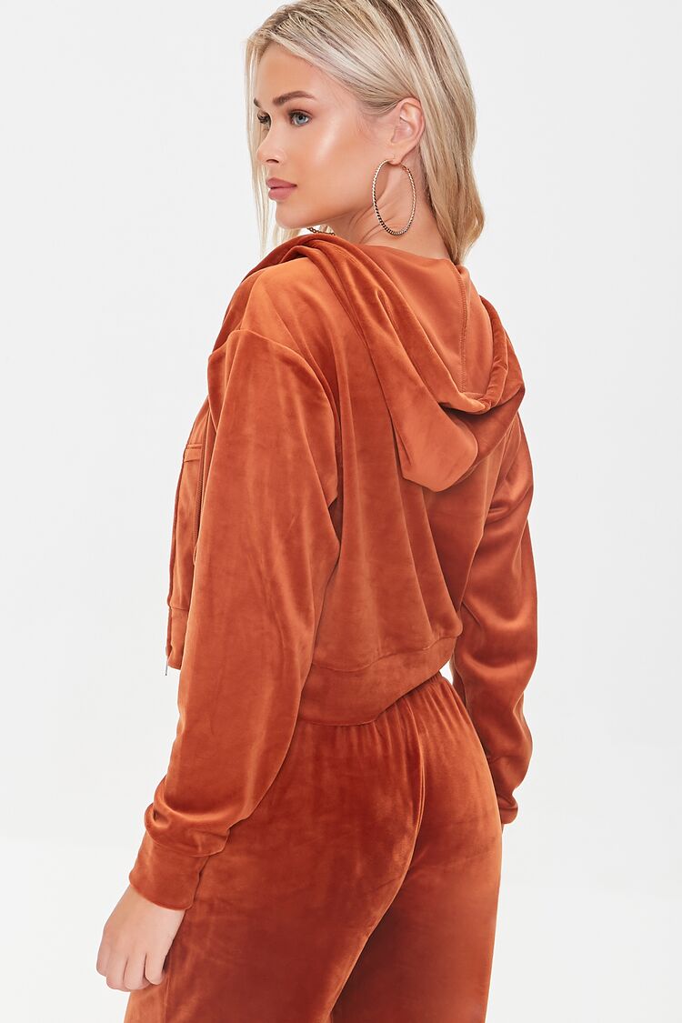 Velour Zip-Up Hoodie-Feelings Star