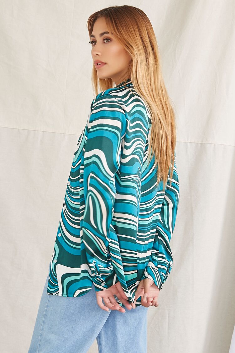 Abstract Print Shirt-Feelings Star