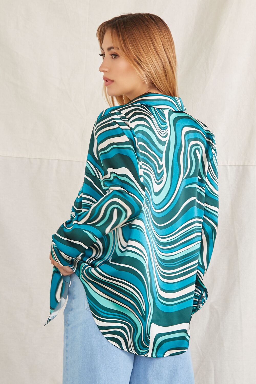 Abstract Print Shirt-Feelings Star