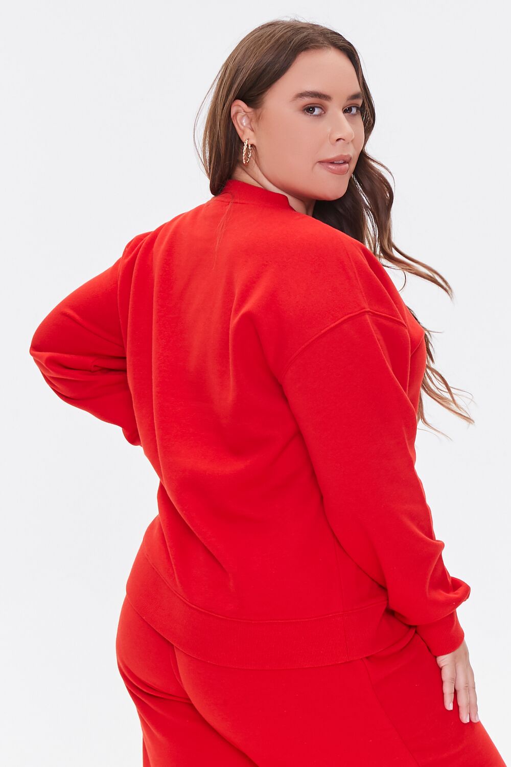 Plus Size Fleece Noel Pullover-Feelings Star