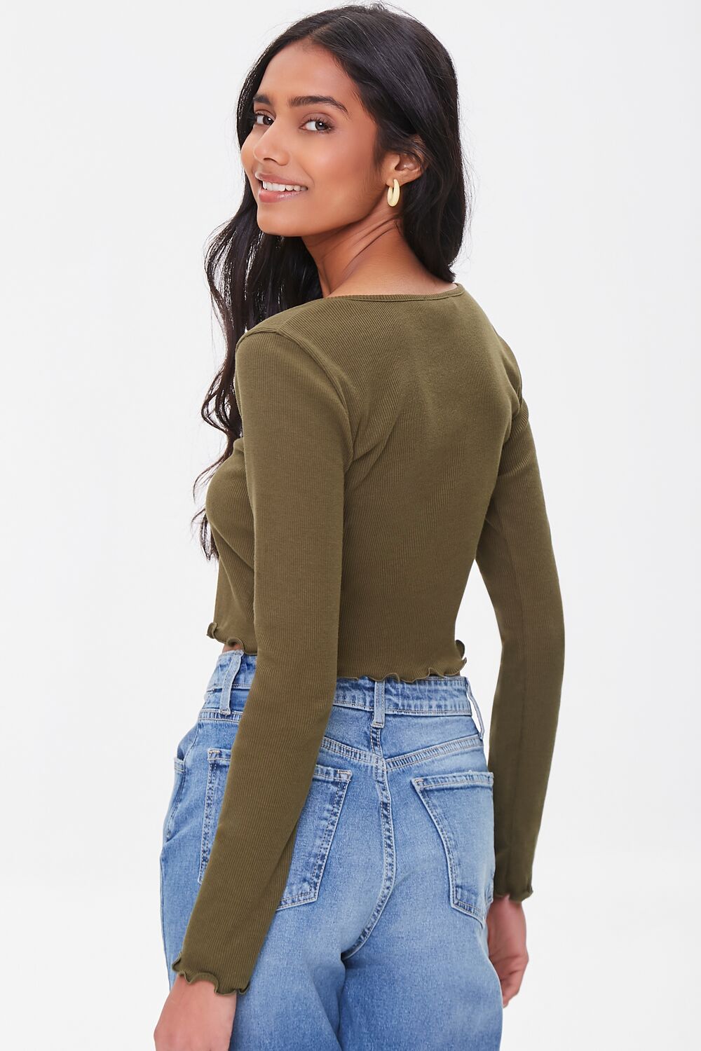 Split-Front Crop Top-Feelings Star