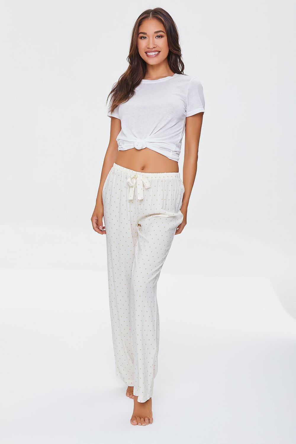 Star Print Pajama Pants-Feelings Star