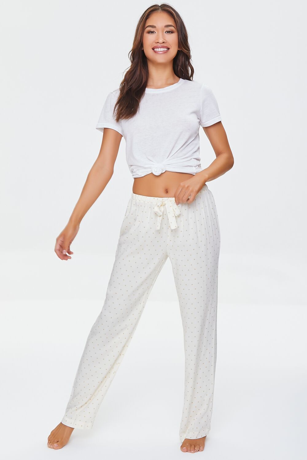 Star Print Pajama Pants-Feelings Star