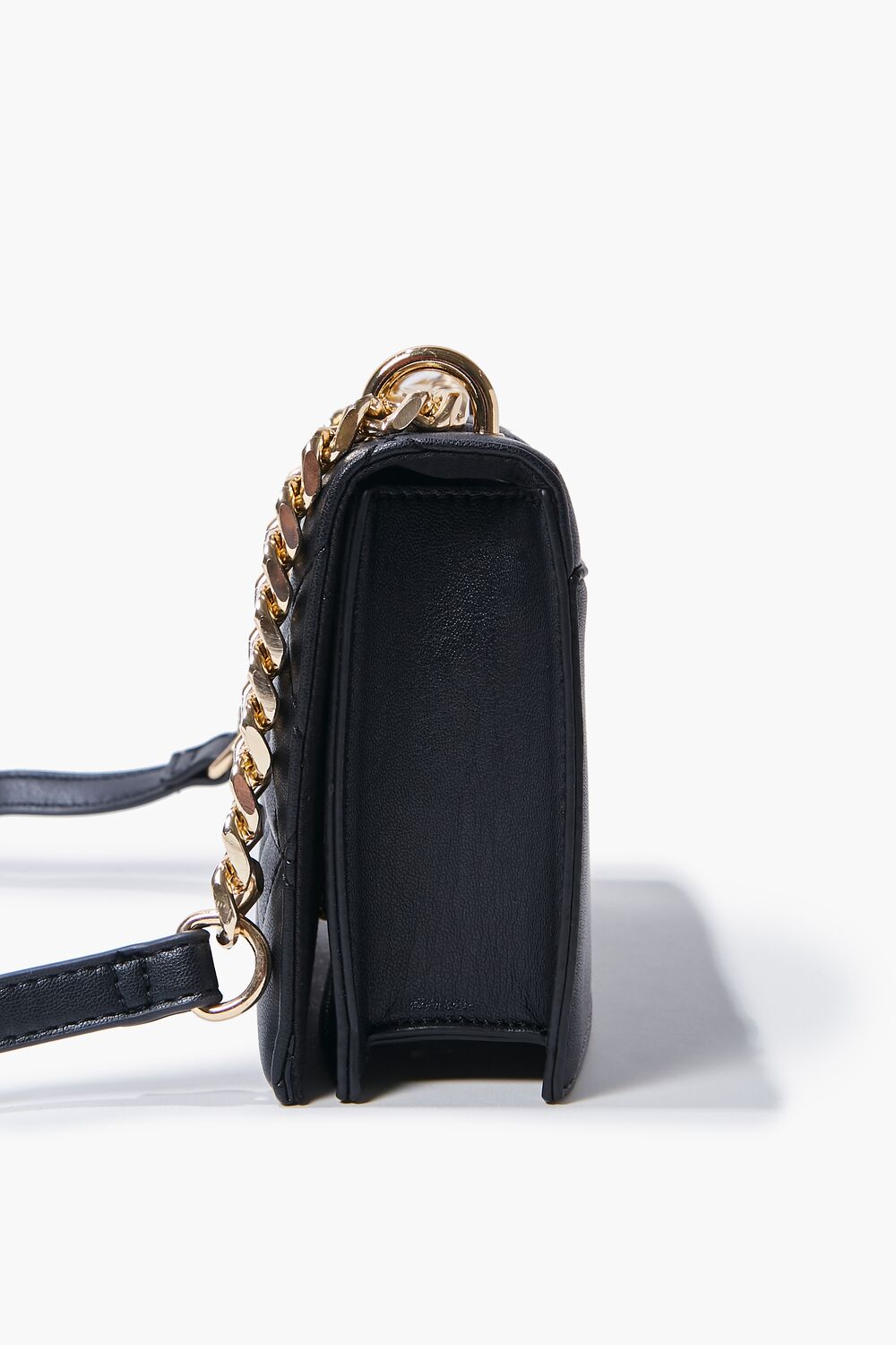 Quilted Faux Leather Crossbody Bag-Feelings Star