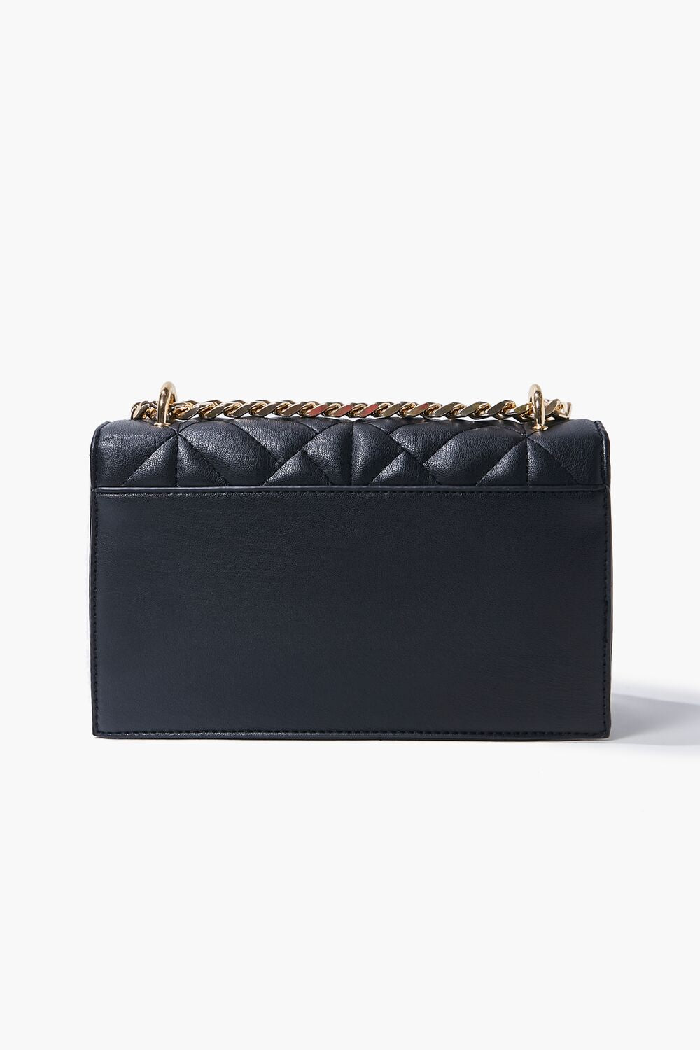 Quilted Faux Leather Crossbody Bag-Feelings Star