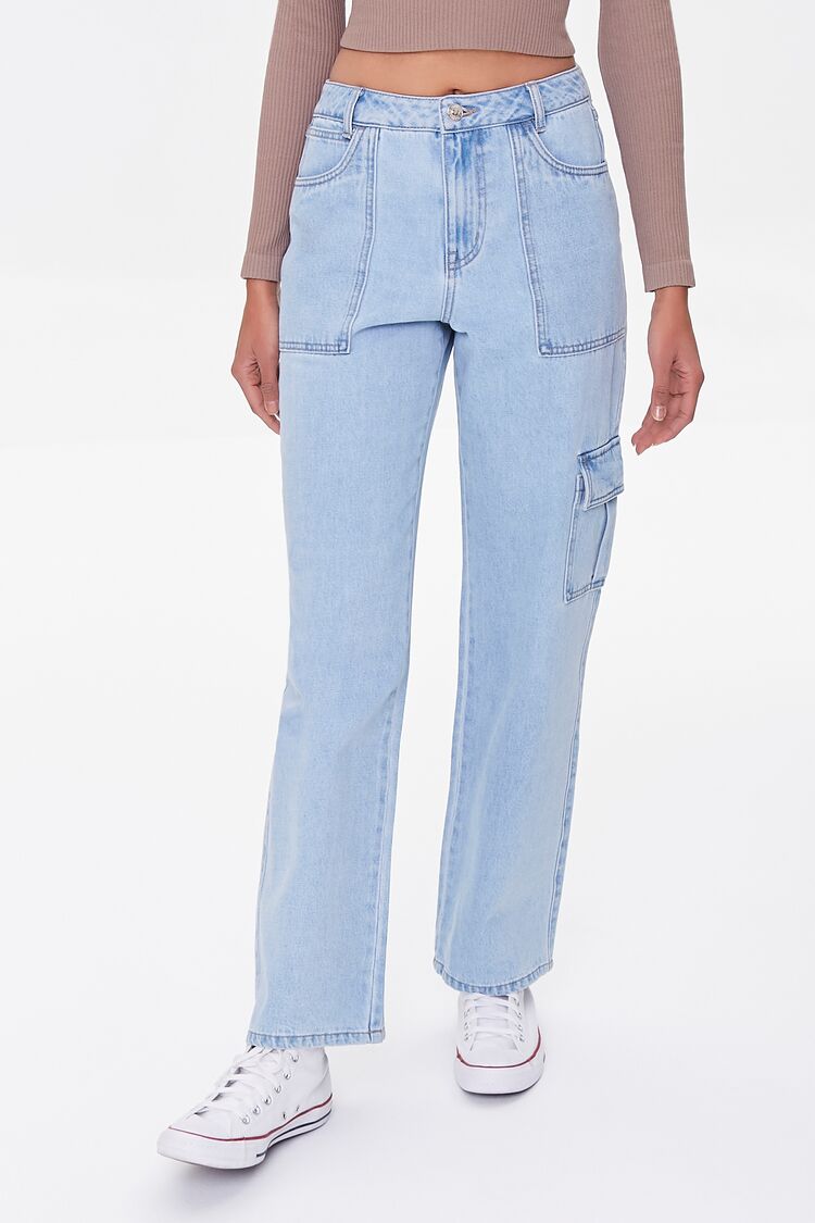 Straight-Leg Cargo Jeans-Feelings Star