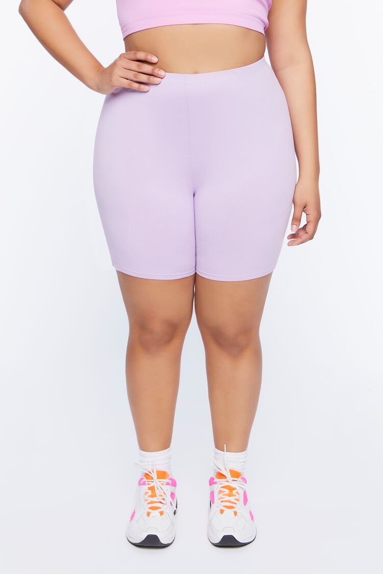 Plus Size Basic Organically Grown Cotton Shorts-Feelings Star