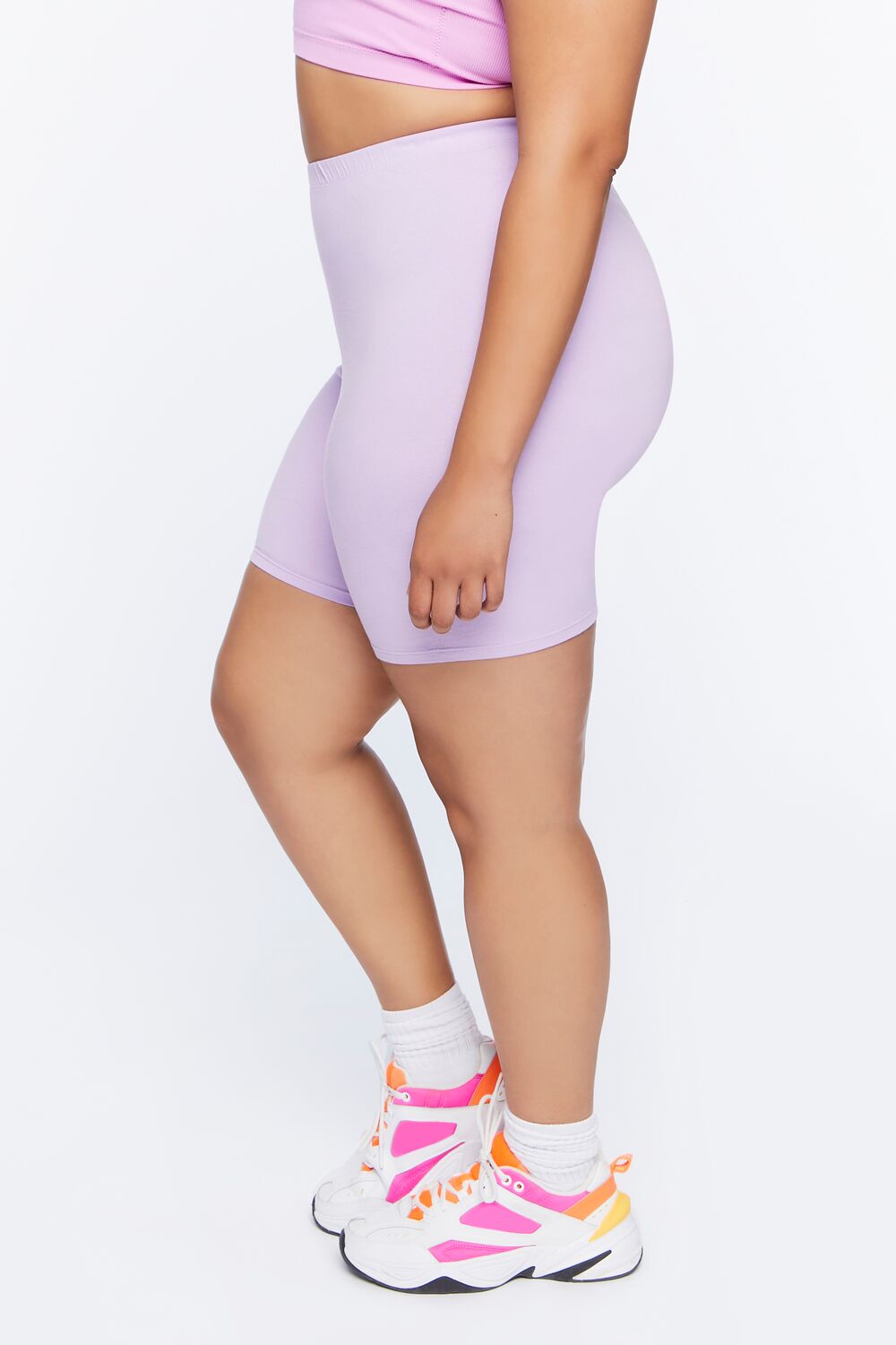 Plus Size Basic Organically Grown Cotton Shorts-Feelings Star