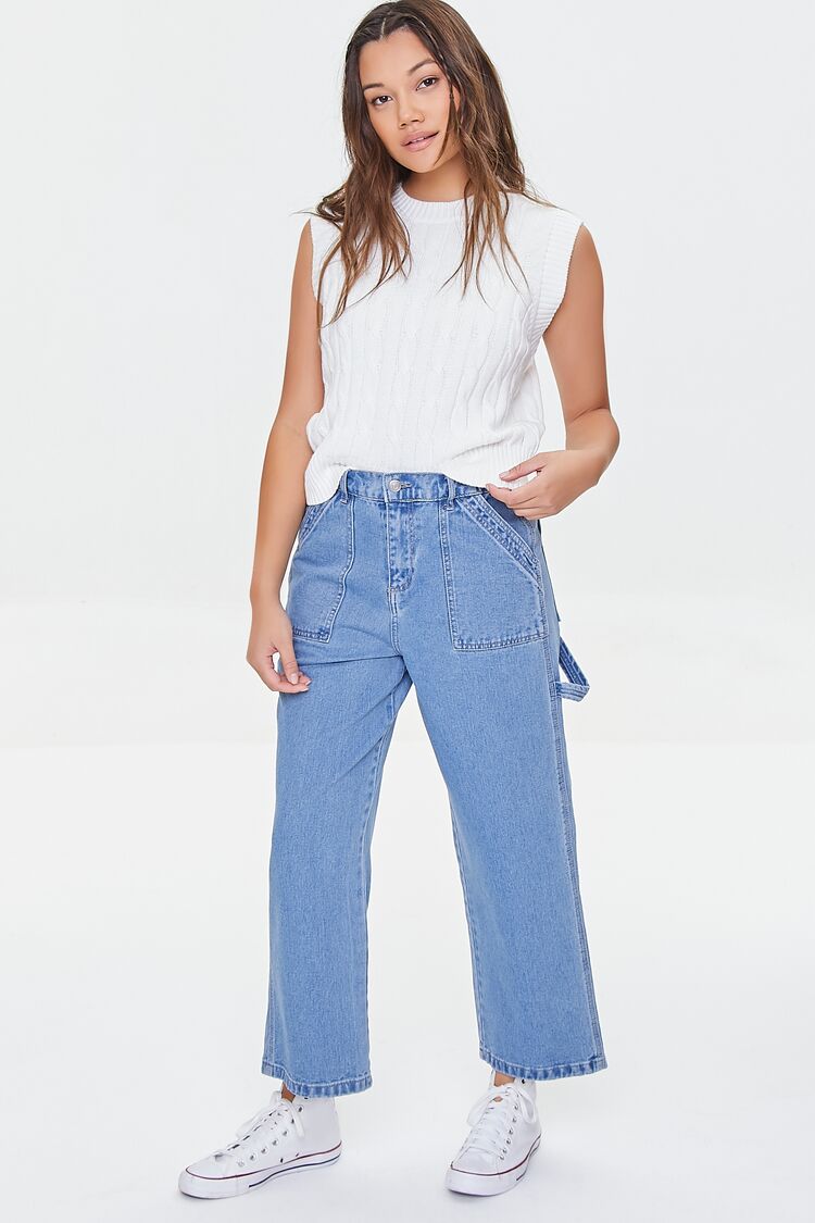Cargo Straight-Leg Jeans-Feelings Star