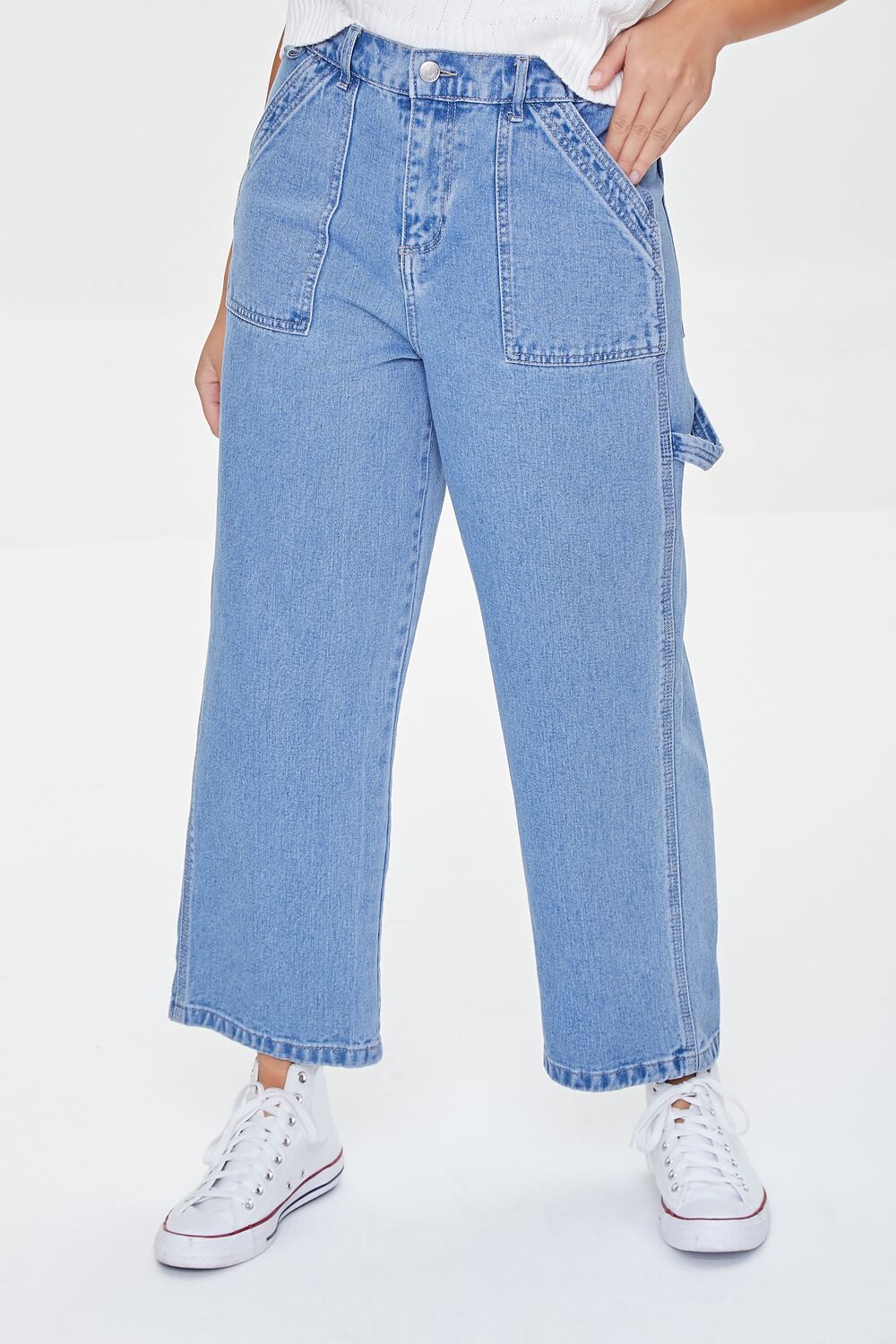 Cargo Straight-Leg Jeans-Feelings Star