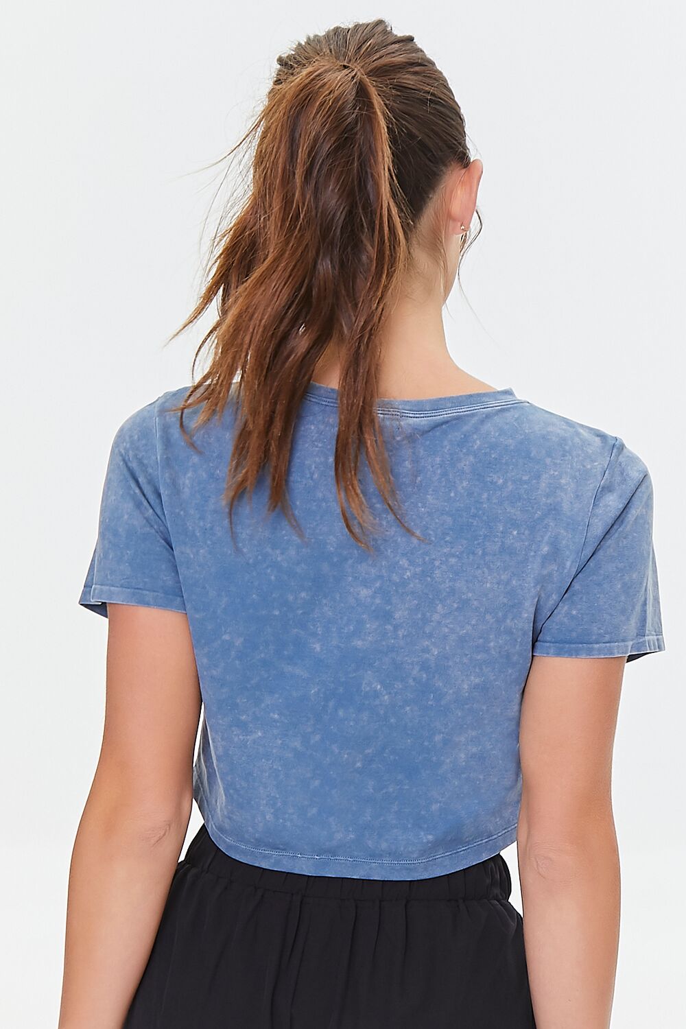 Active Oil Wash Cropped Tee-Feelings Star