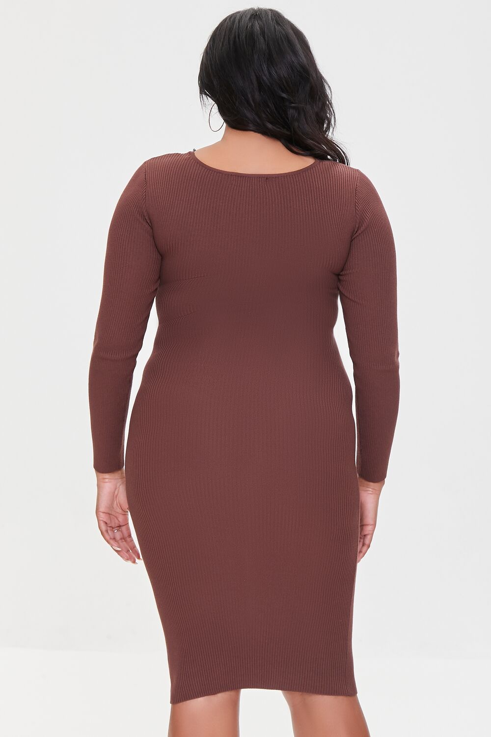 Plus Size Cutout Sweater Dress-Feelings Star