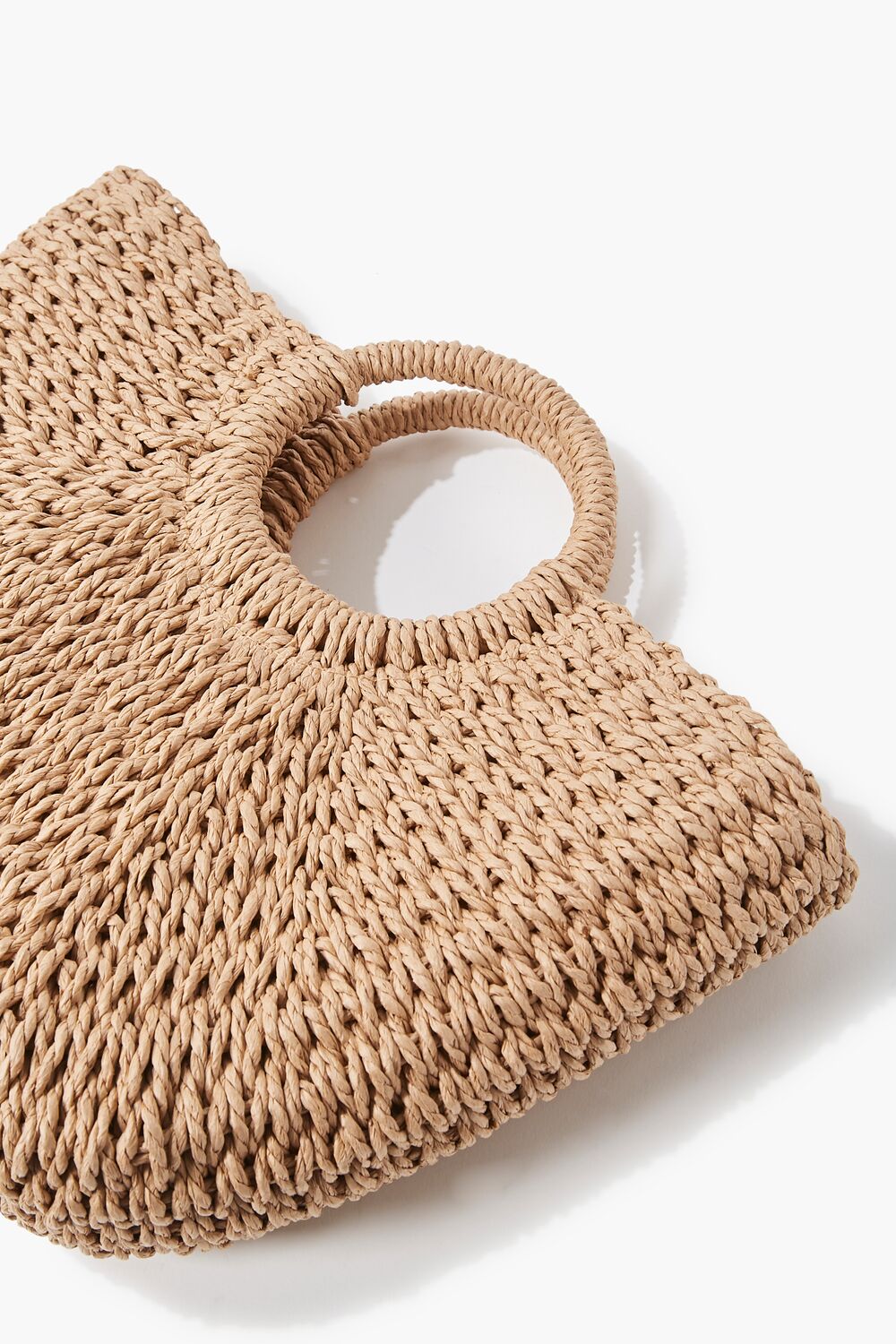 Straw Structured Tote Bag-Feelings Star