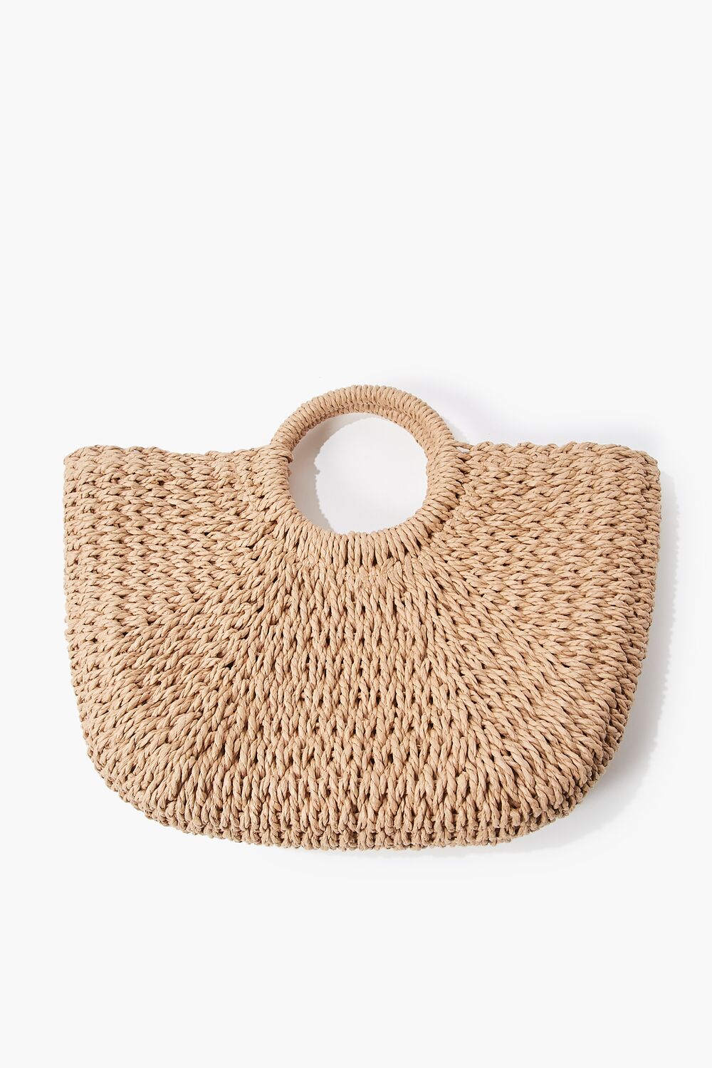 Straw Structured Tote Bag-Feelings Star