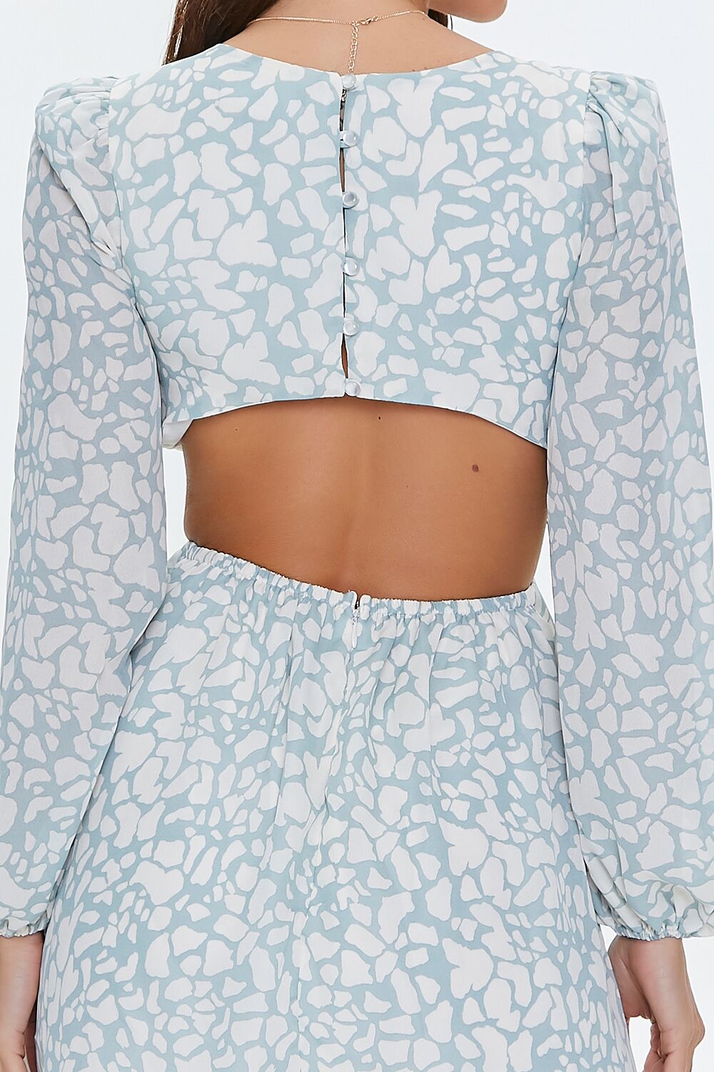 Animal Print Cutout Mini Dress-Feelings Star