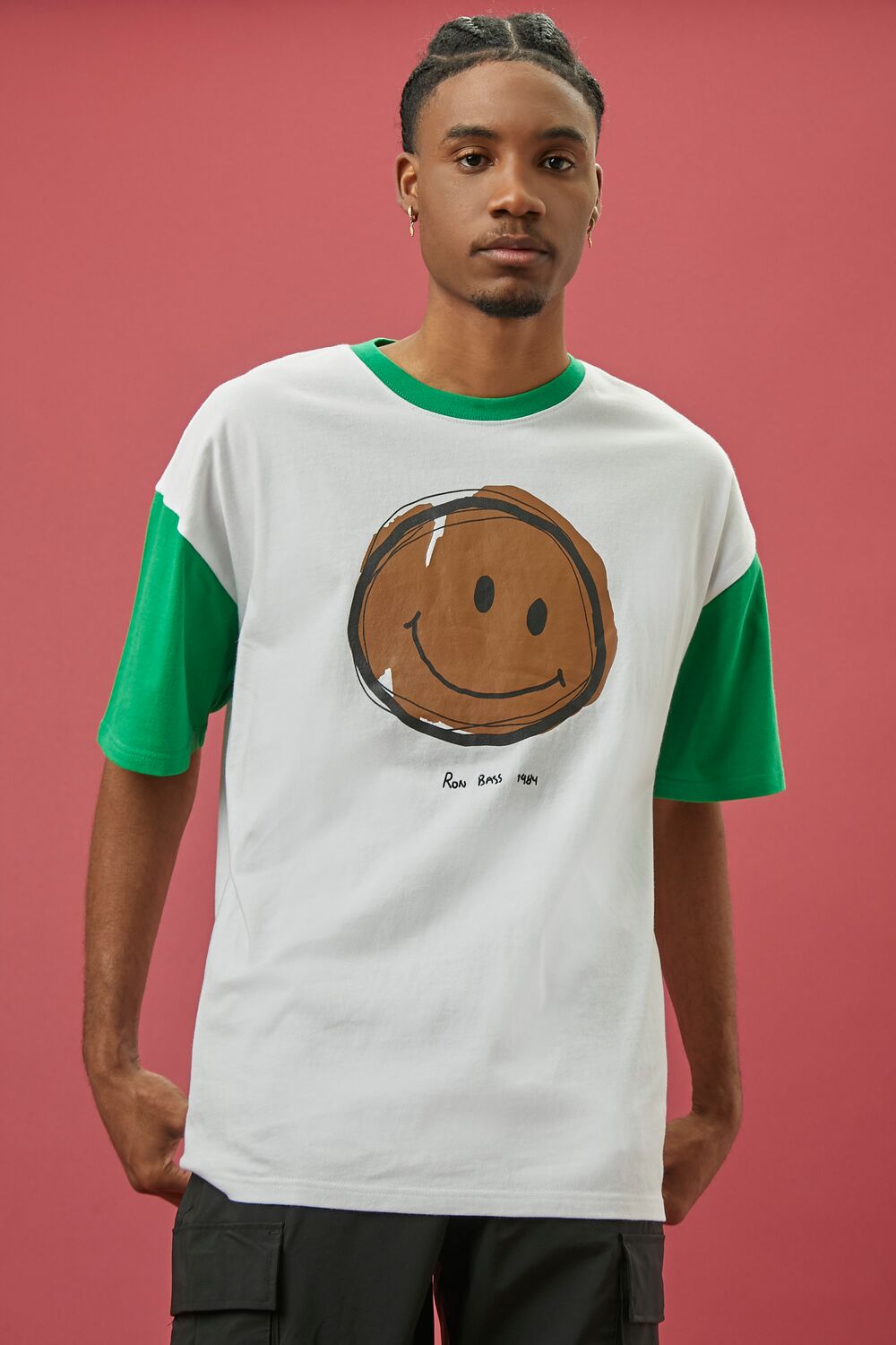 Ron Bass Graphic Raglan Tee-Feelings Star