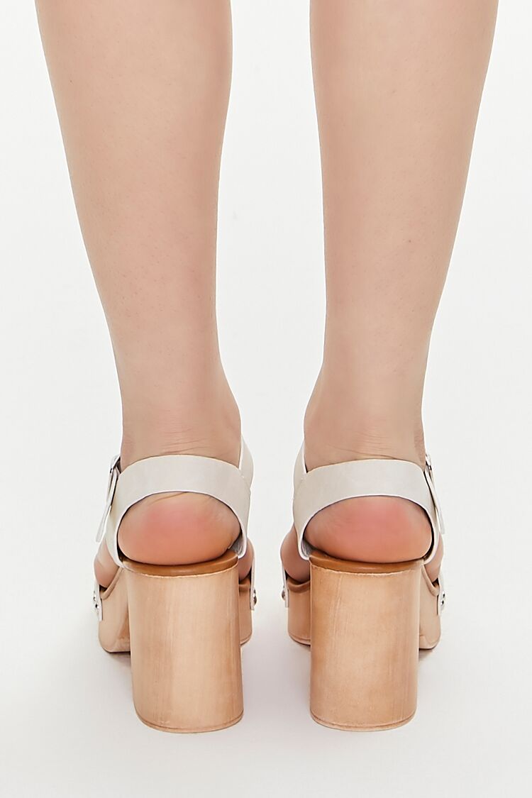 Studded Platform Block Heels-Feelings Star