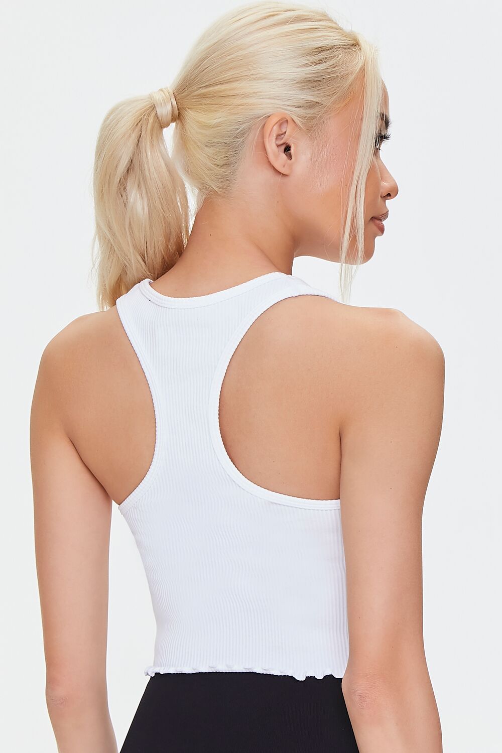 Active Seamless Lettuce-Edge Crop Top-Feelings Star