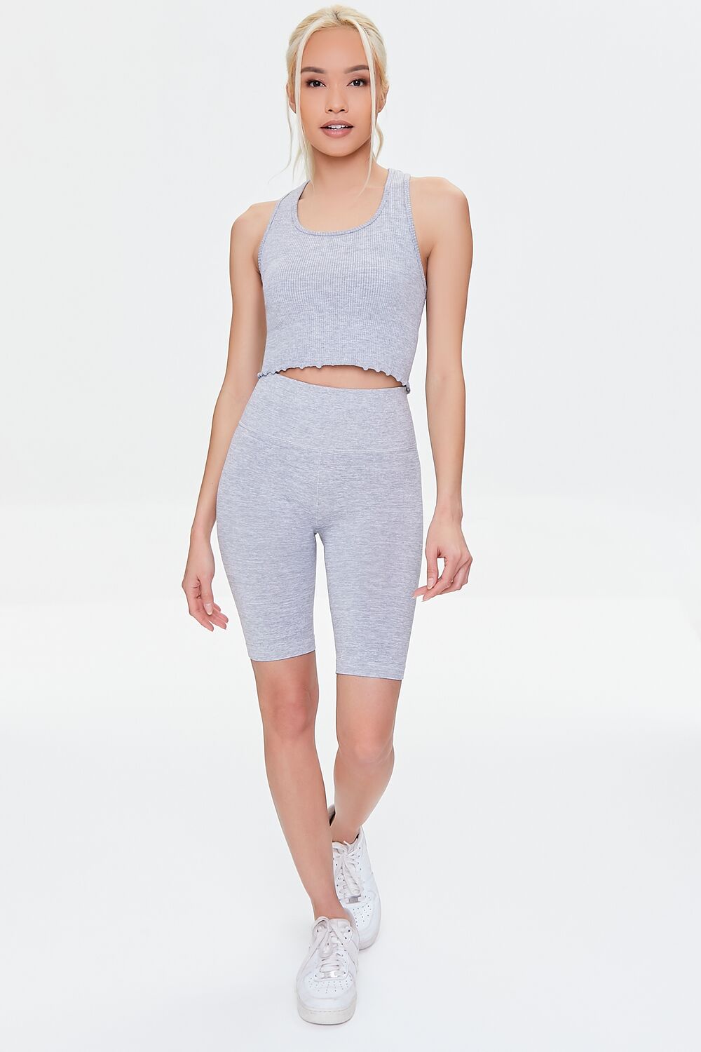 Active Seamless Lettuce-Edge Crop Top-Feelings Star