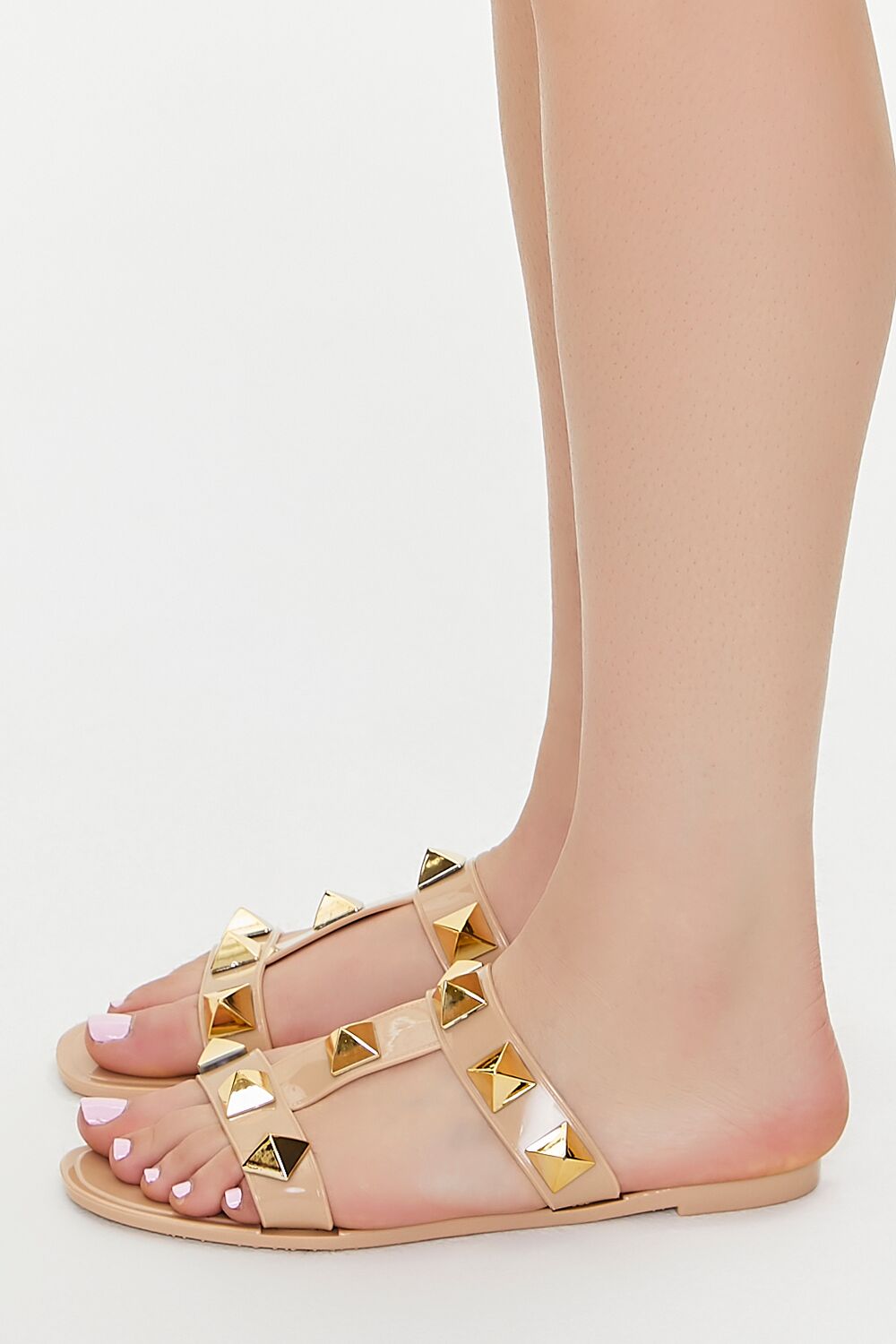Studded Caged Jelly Sandals-Feelings Star