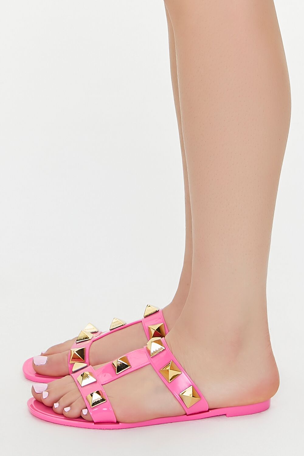 Studded Caged Jelly Sandals-Feelings Star