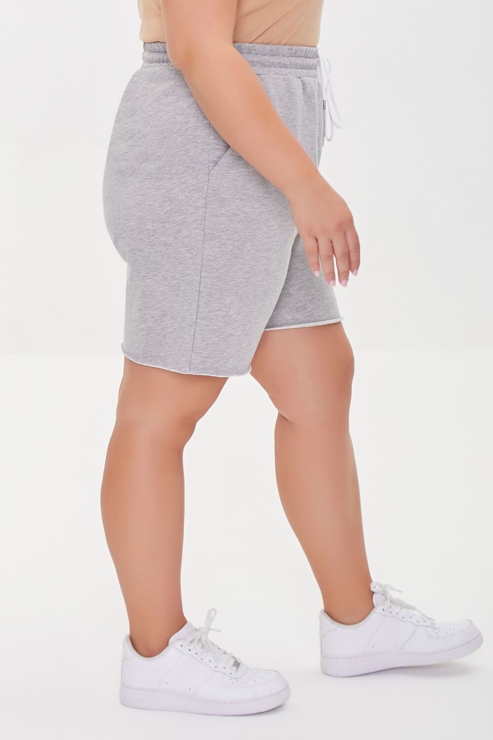 Plus Size Boyfriend Sweatshorts-Feelings Star
