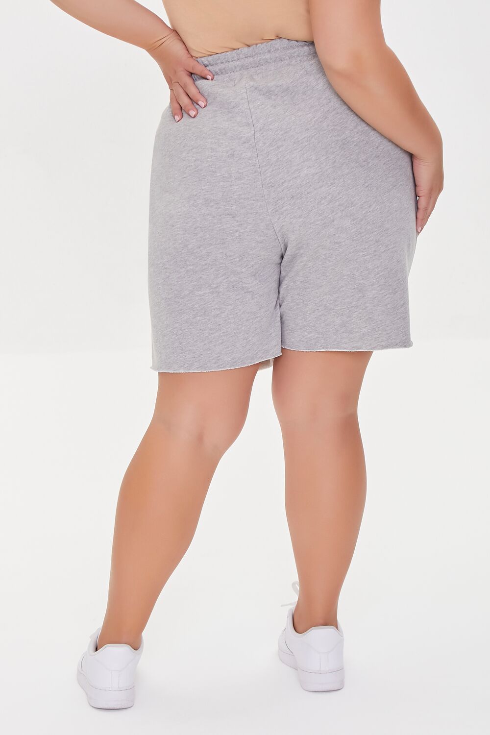 Plus Size Boyfriend Sweatshorts-Feelings Star