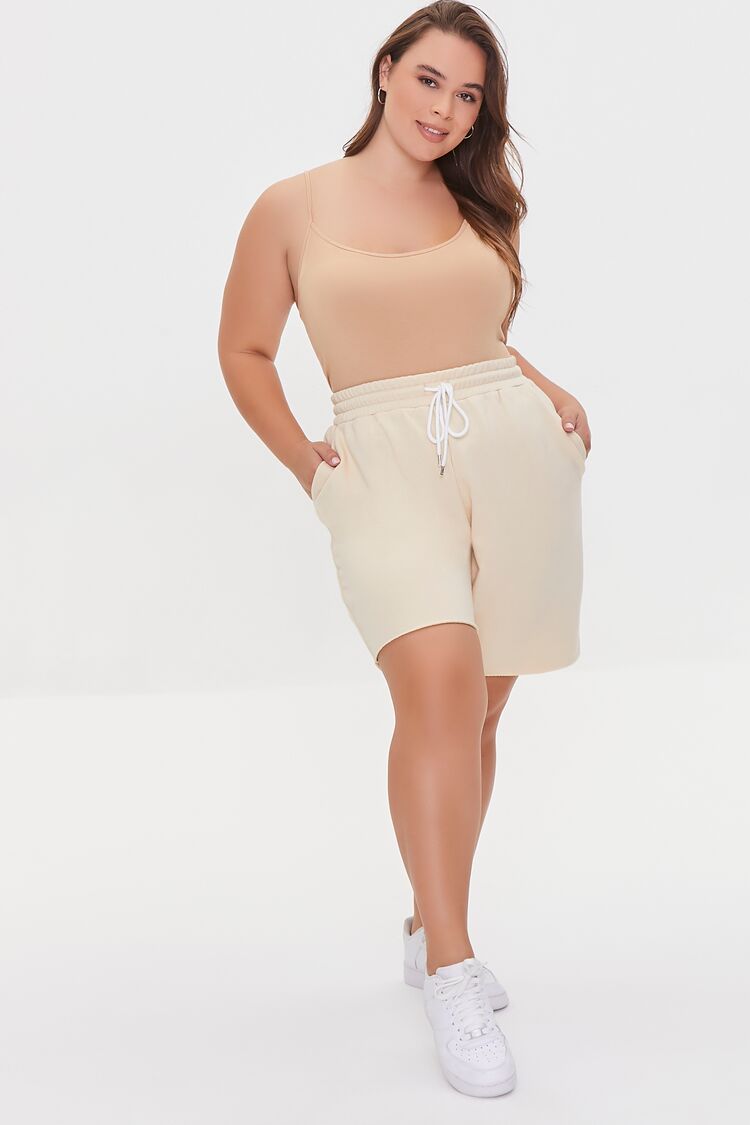 Plus Size Boyfriend Sweatshorts-Feelings Star