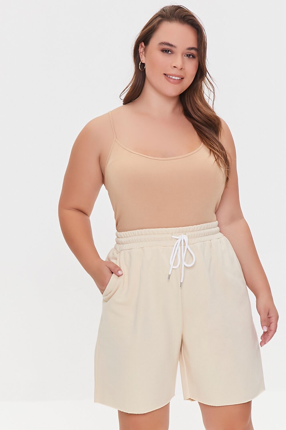 Plus Size Boyfriend Sweatshorts-Feelings Star