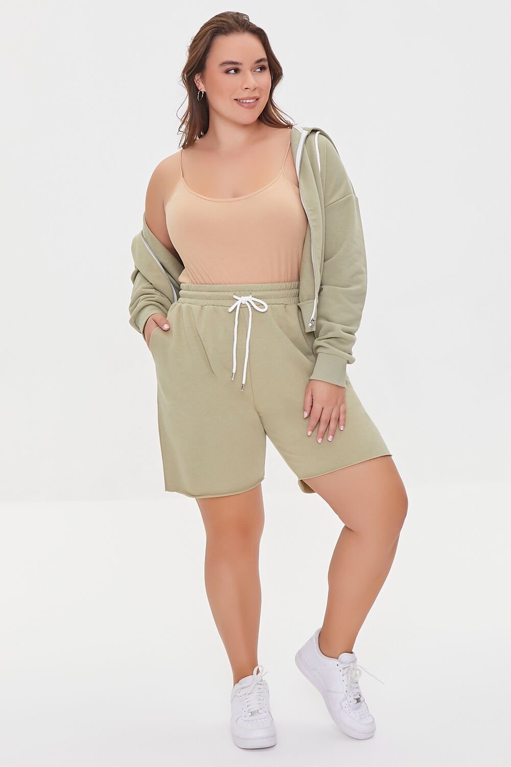 Plus Size Boyfriend Sweatshorts-Feelings Star