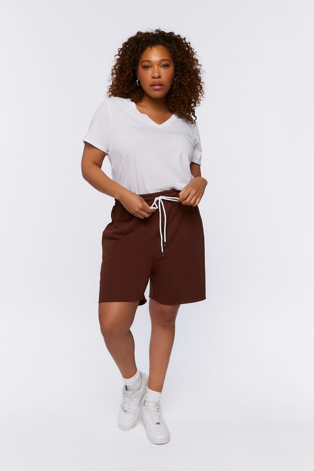Plus Size Boyfriend Sweatshorts-Feelings Star