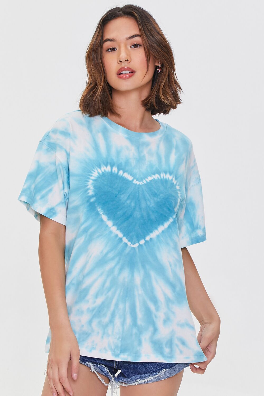 Tie-Dye Heart Drop-Sleeve Tee-Feelings Star