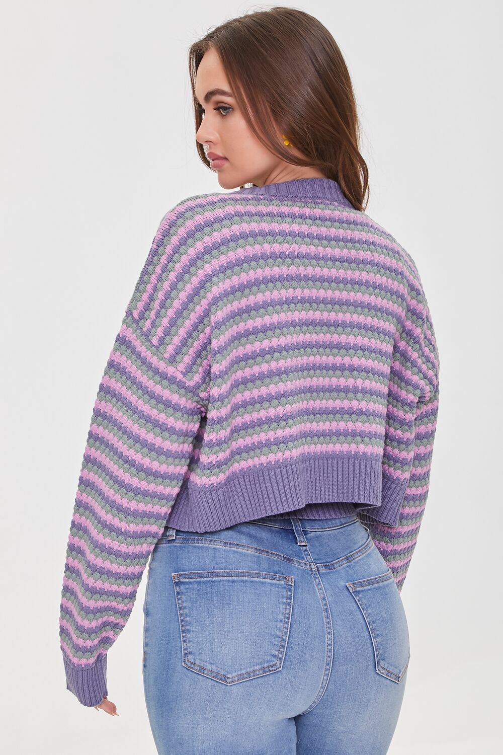 Striped Cardigan Sweater-Feelings Star