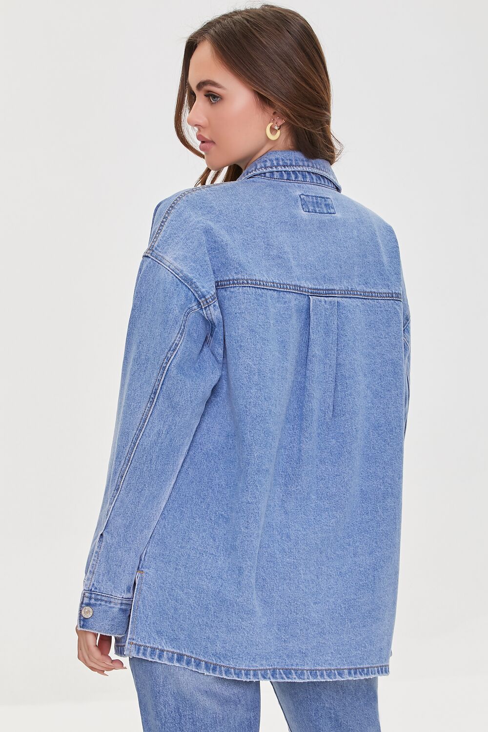 Denim Distressed Shacket