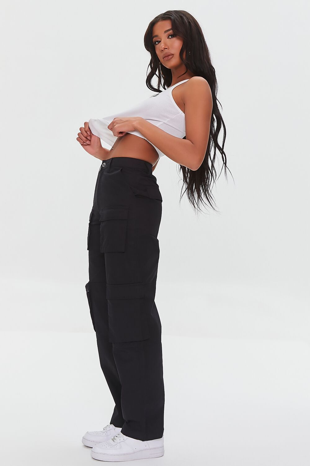 Twill Cargo Pants-Feelings Star