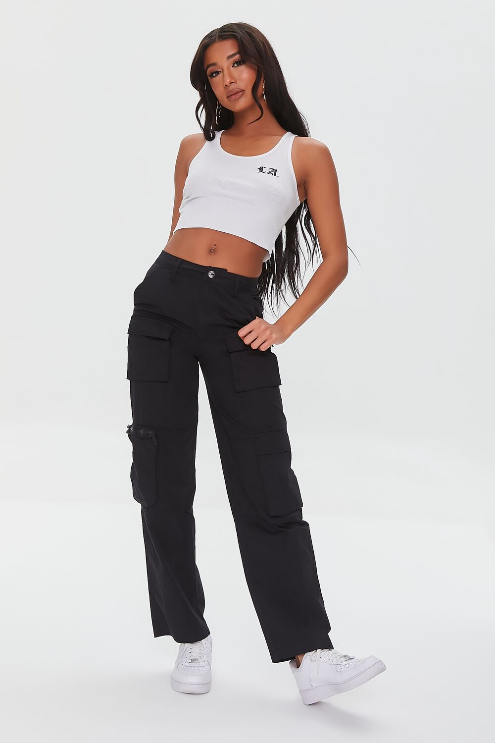 Twill Cargo Pants-Feelings Star