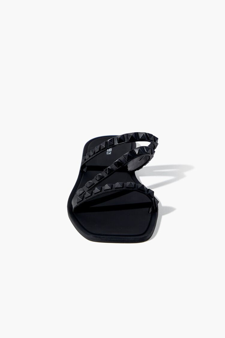 Studded Square-Toe Sandals-Feelings Star