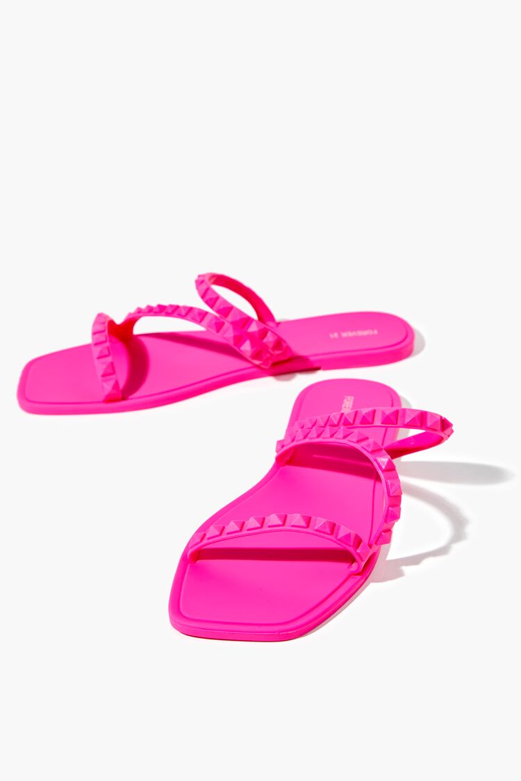 Studded Square-Toe Sandals-Feelings Star