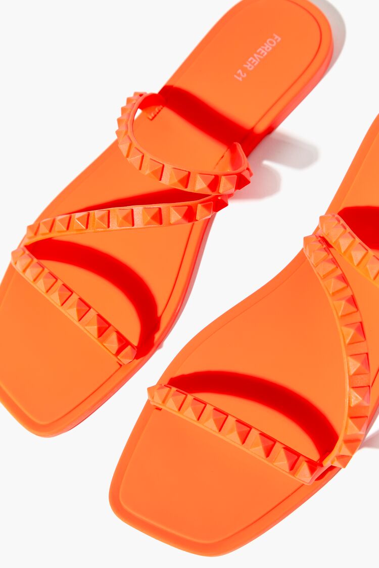 Studded Square-Toe Sandals-Feelings Star