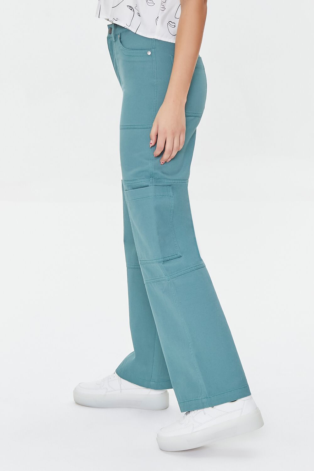 Twill High-Rise Pants-Feelings Star