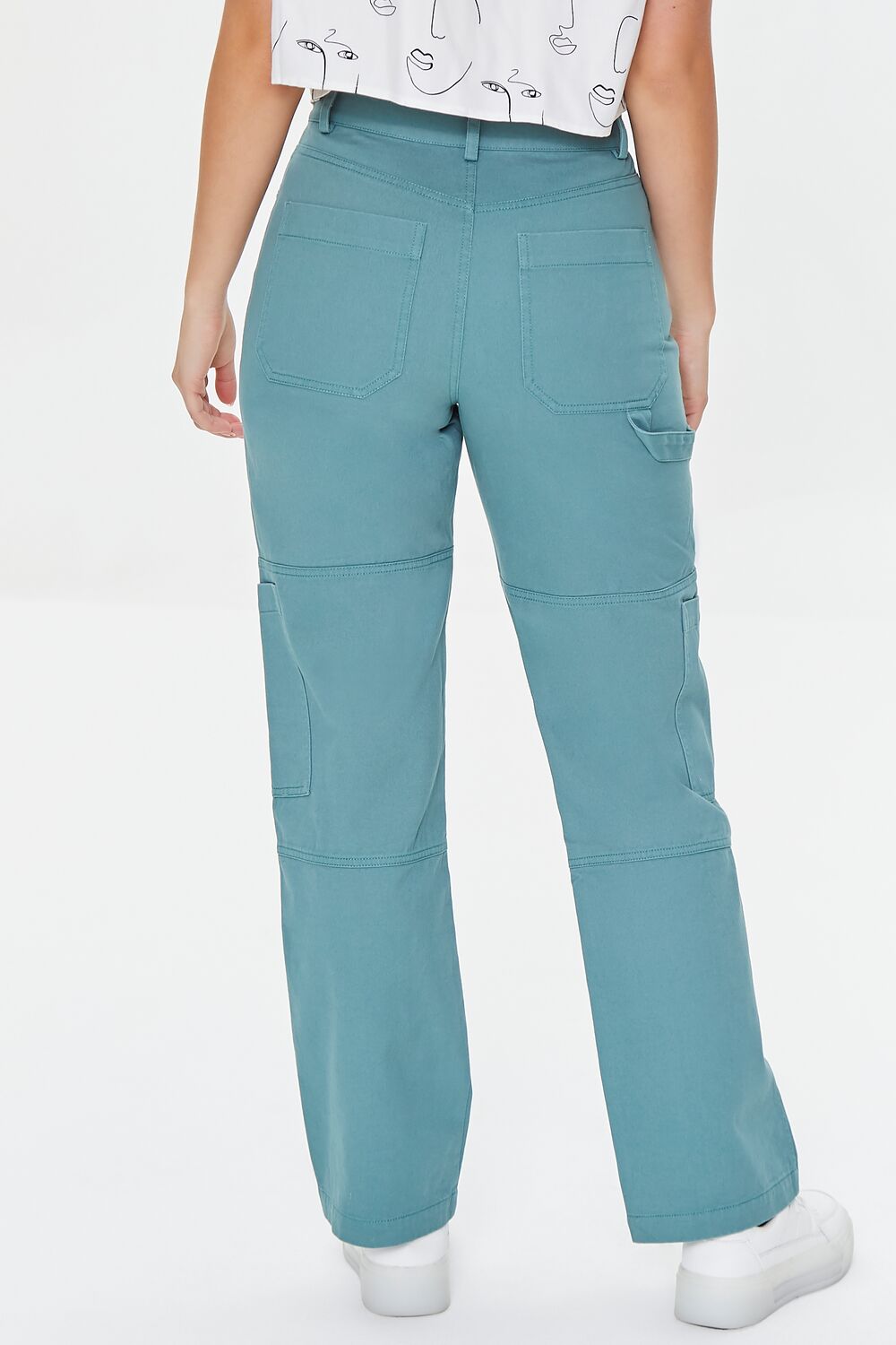 Twill High-Rise Pants-Feelings Star