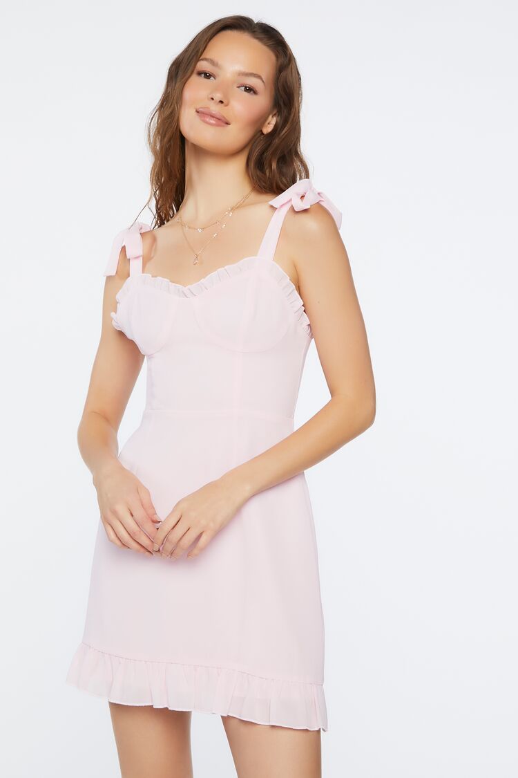Tie-Strap Sweetheart Dress-Feelings Star