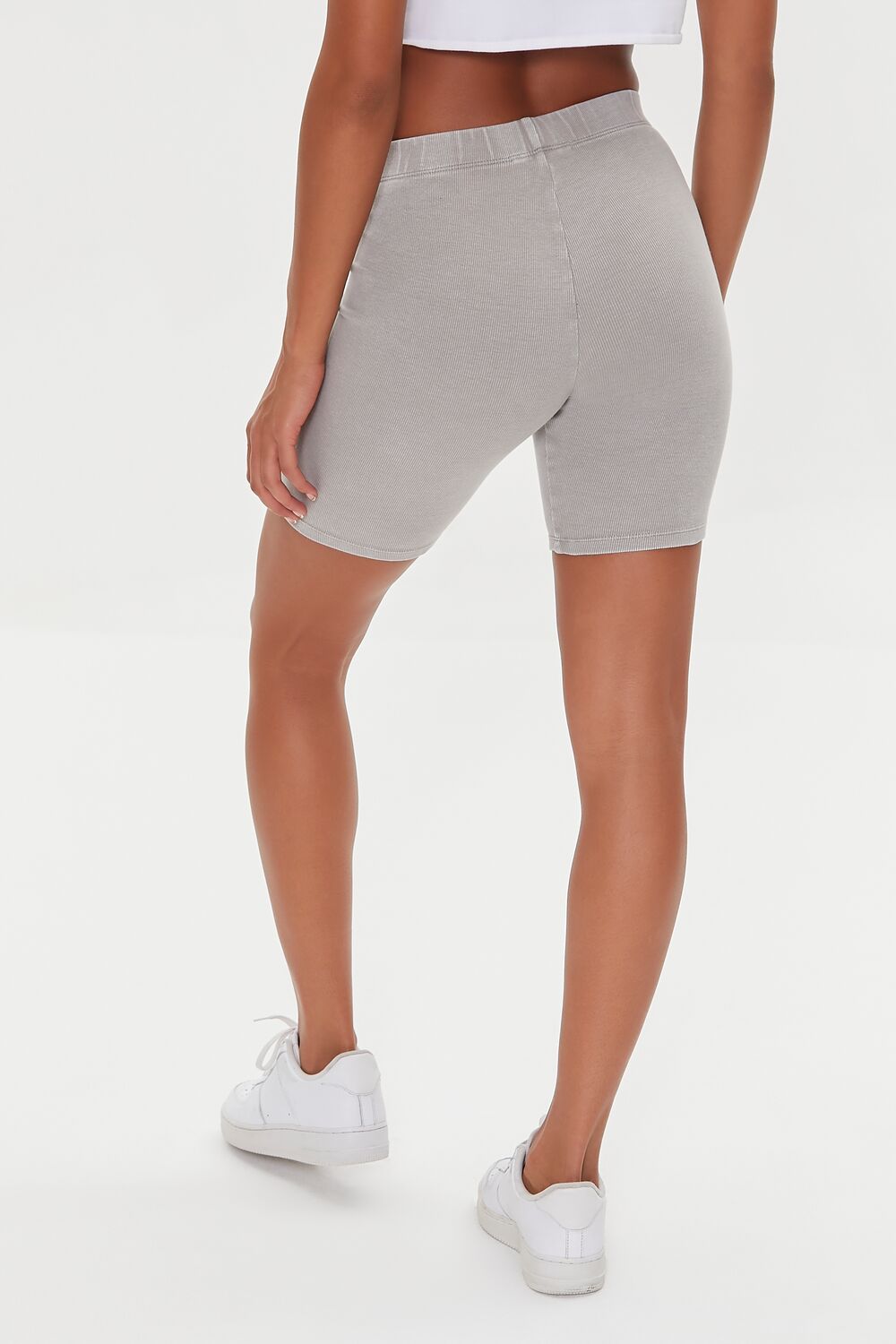 Ribbed High-Rise Biker Shorts-Feelings Star