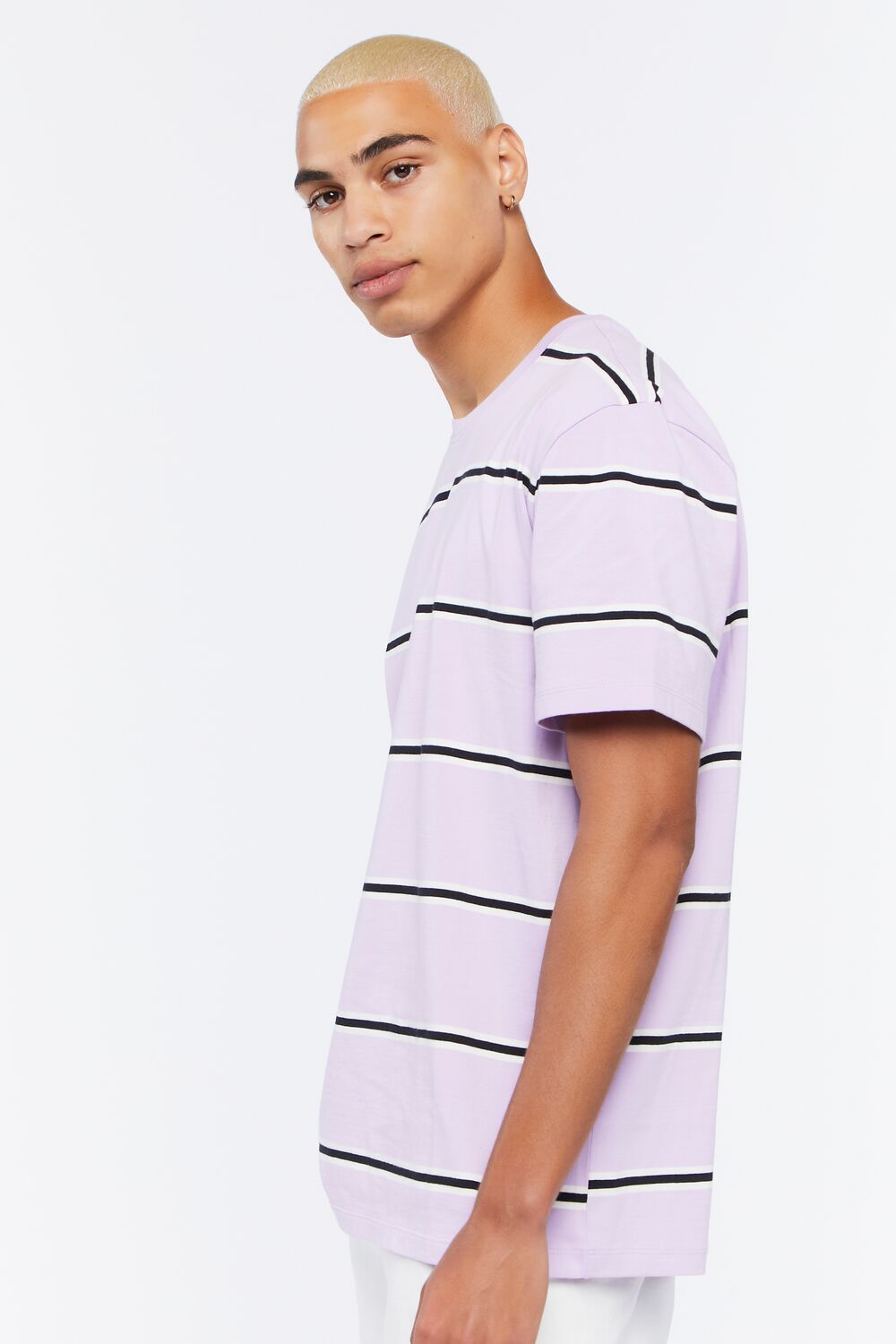 Striped Crew Tee-Feelings Star