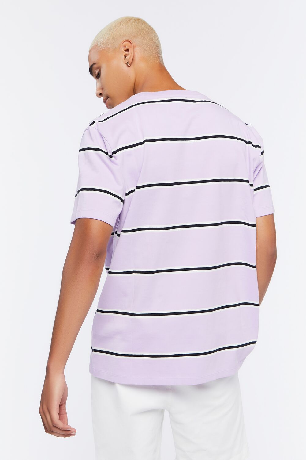 Striped Crew Tee-Feelings Star