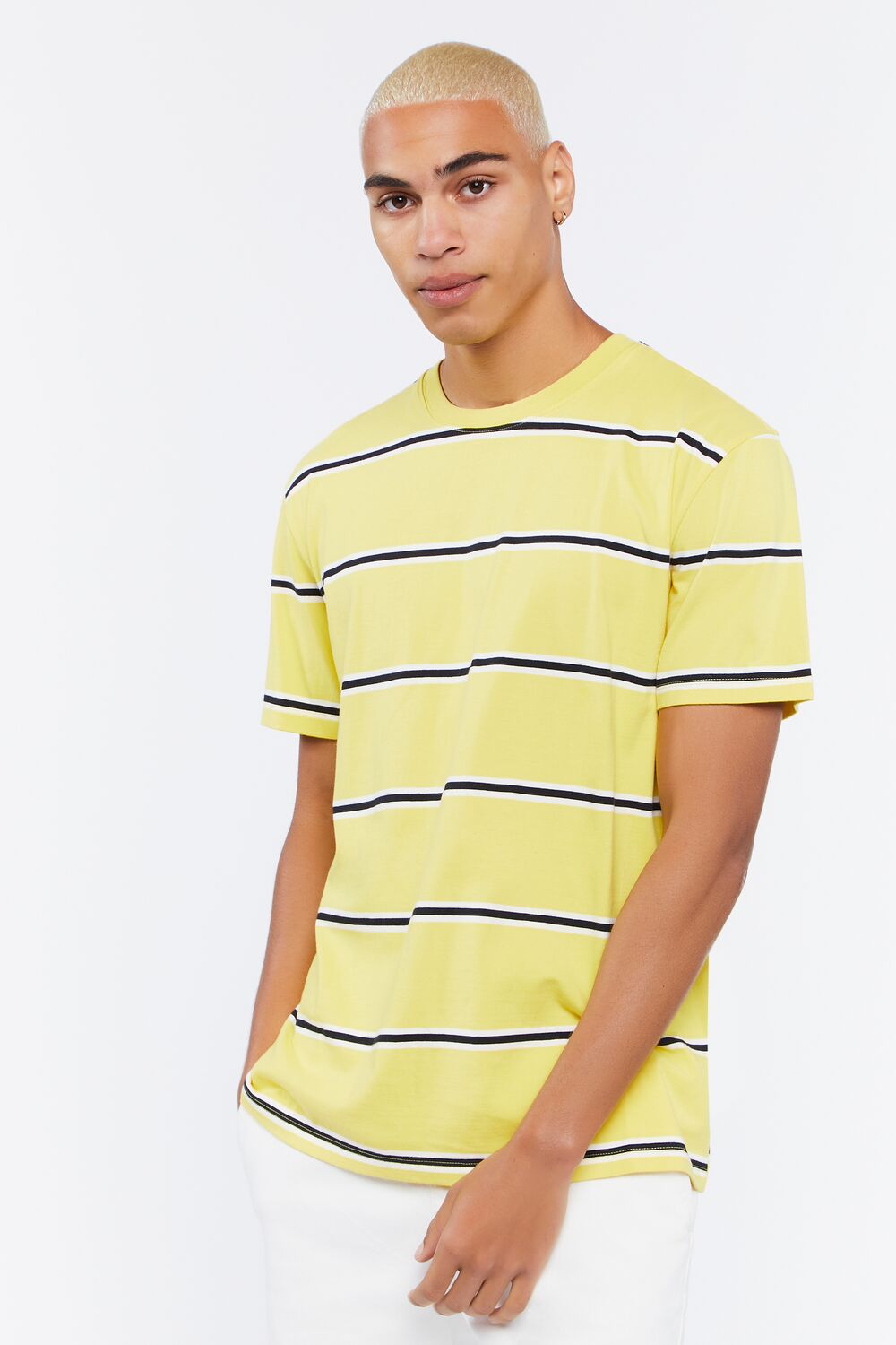 Striped Crew Tee-Feelings Star