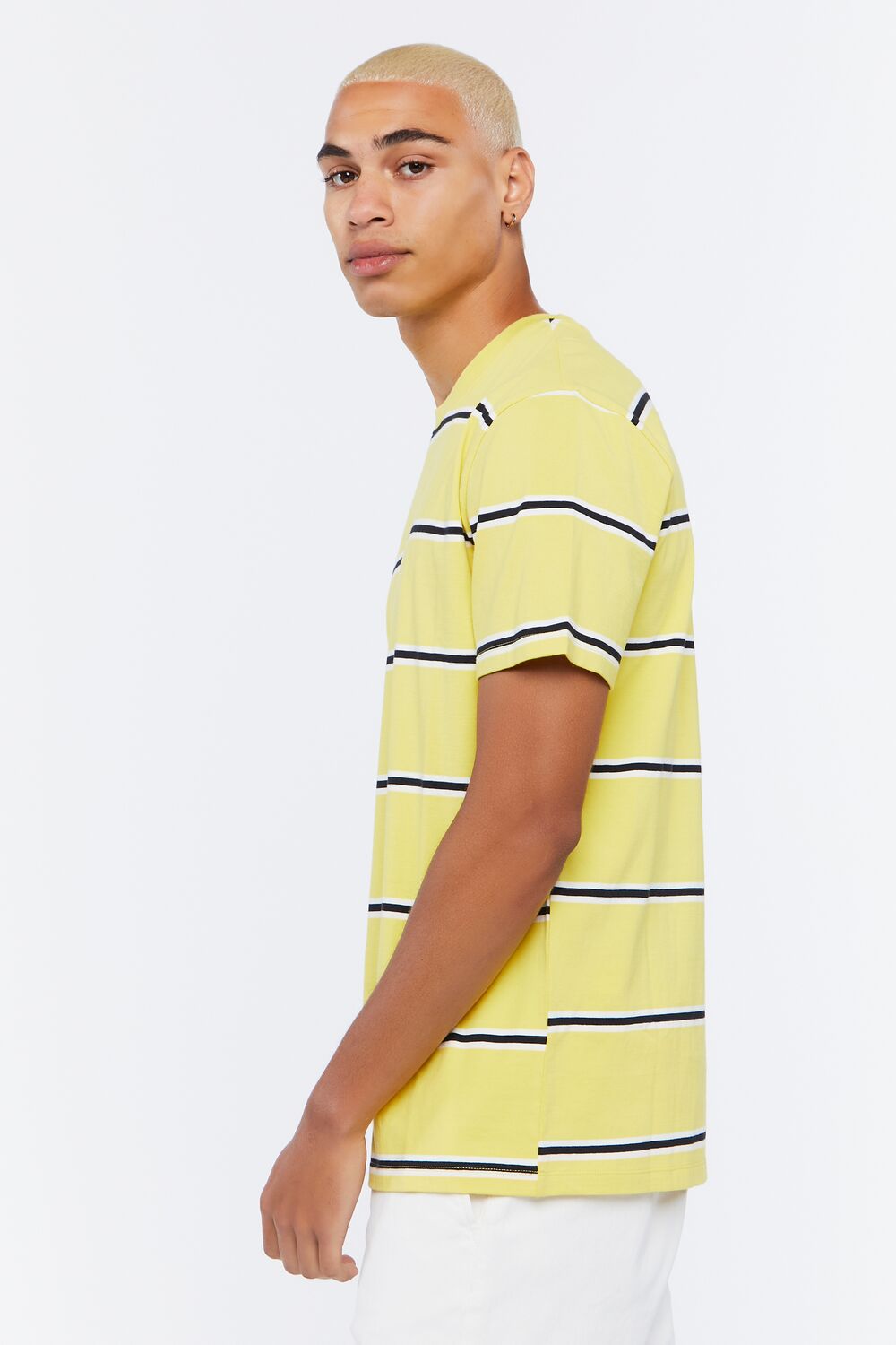 Striped Crew Tee-Feelings Star