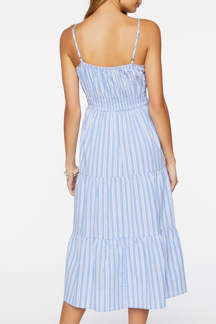 Tiered Striped Midi Dress-Feelings Star
