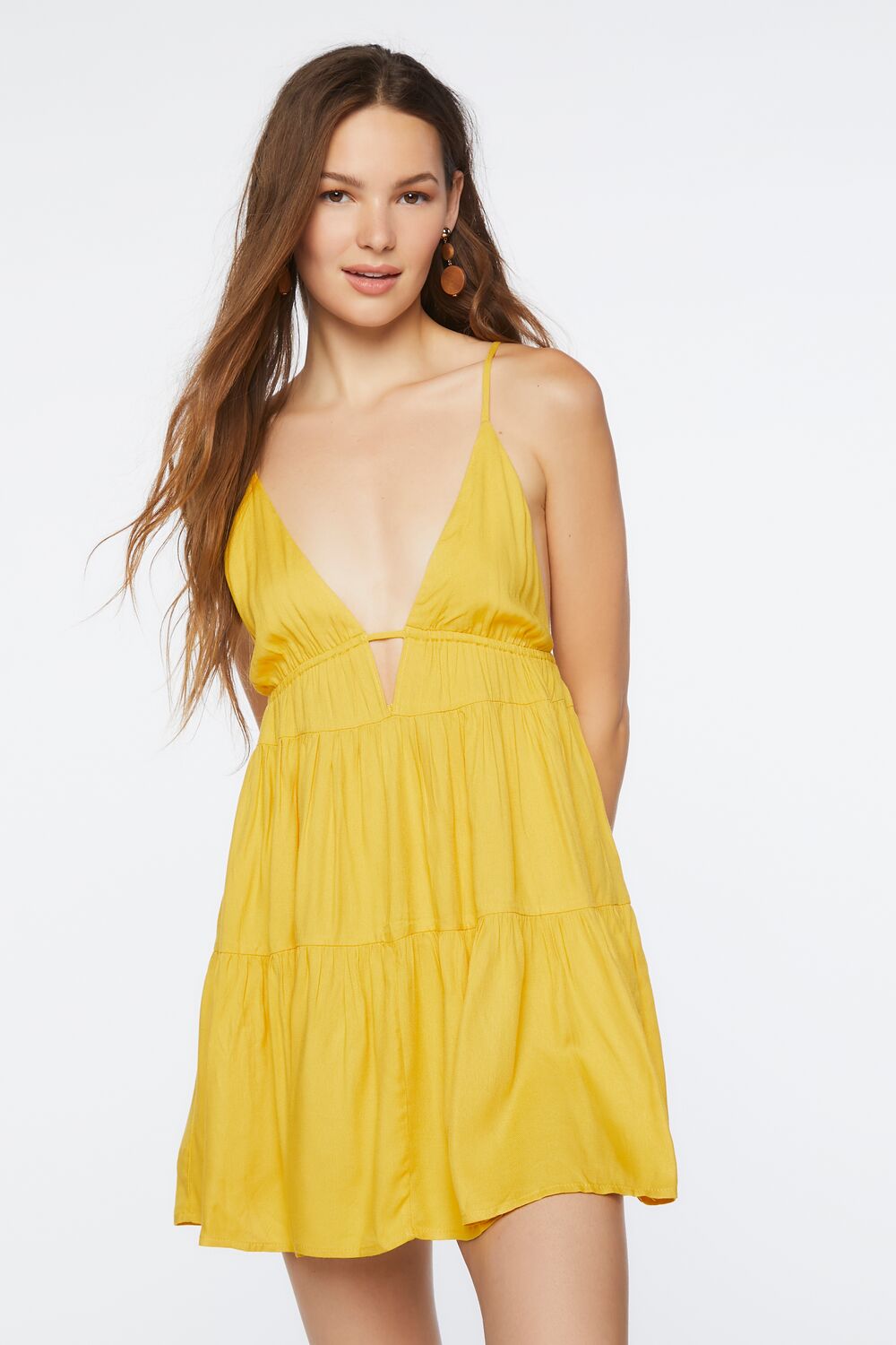 Tiered Babydoll Mini Dress-Feelings Star